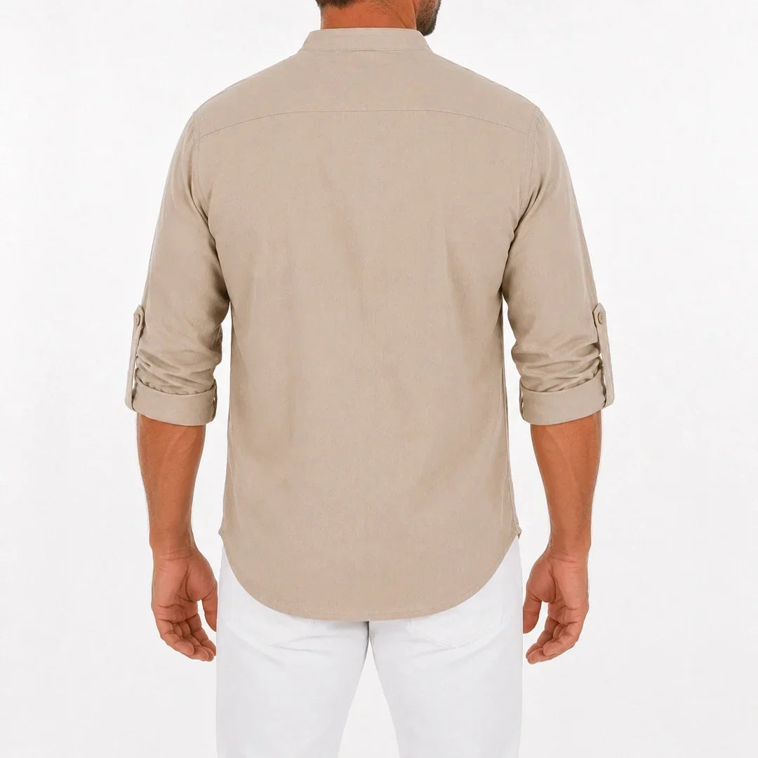 Caspian Men’s Relaxed-Fit Lace-Up Shirt