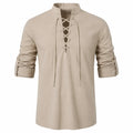 Caspian Men’s Relaxed-Fit Lace-Up Shirt